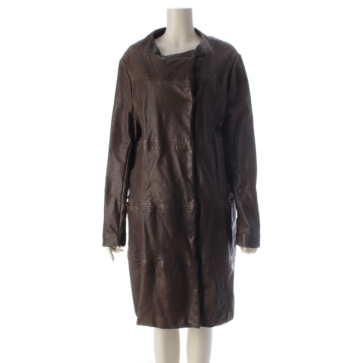MARNI Lamb leather coat W09CPMXG18U00LA054 Brown 38