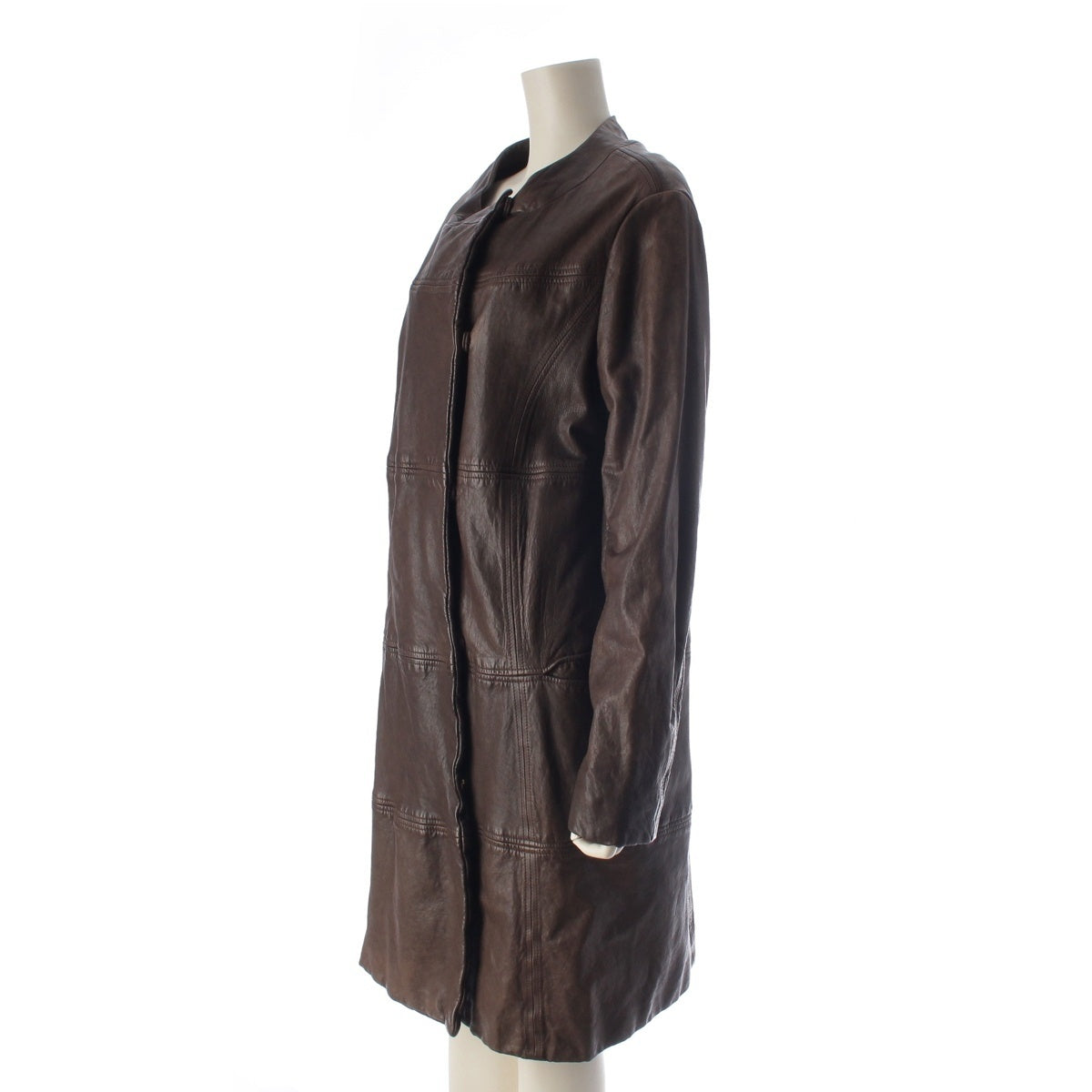 MARNI Lamb leather coat W09CPMXG18U00LA054 Brown 38