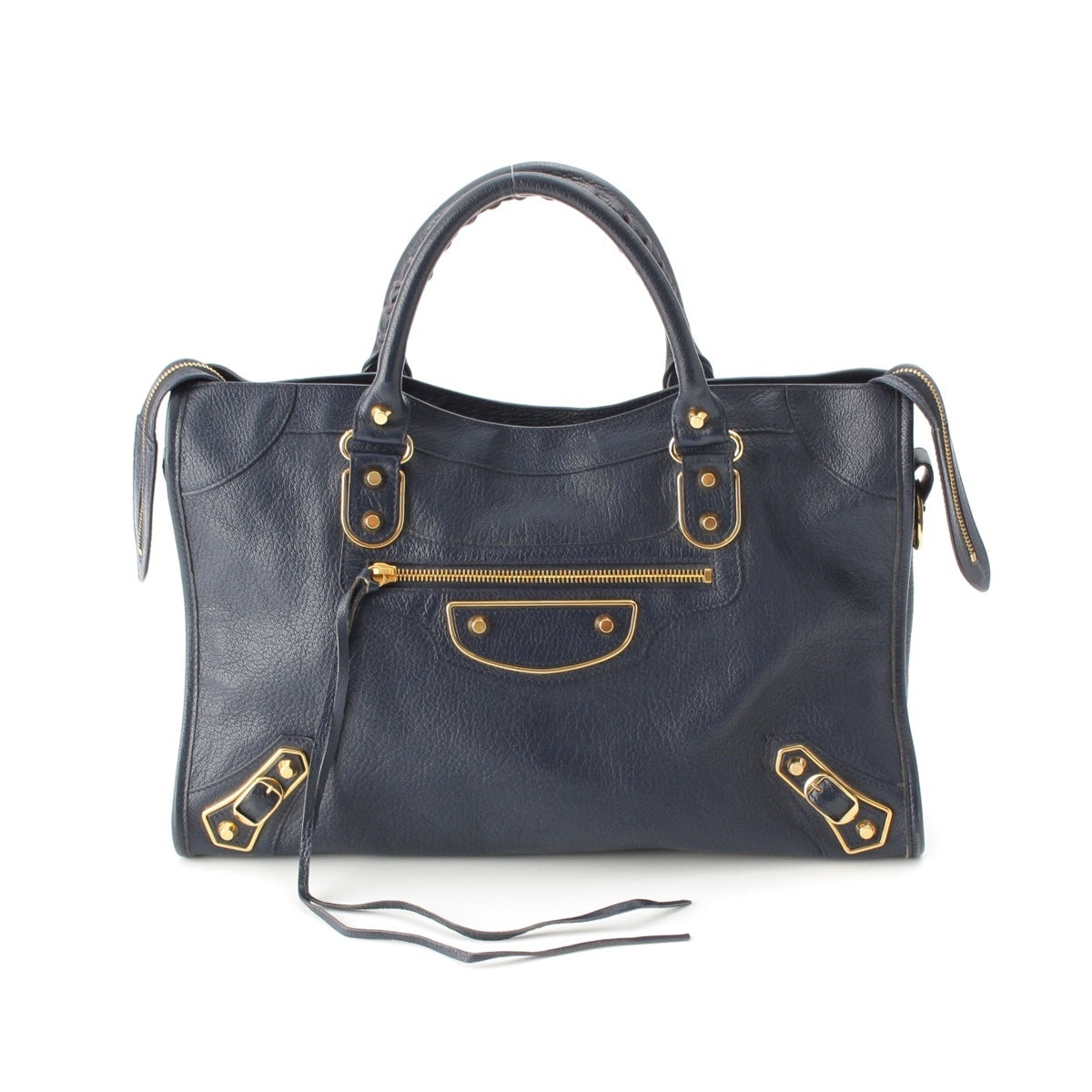 BALENCIAGA The city leather 2WAY Shoulder Handbag 115748 blue