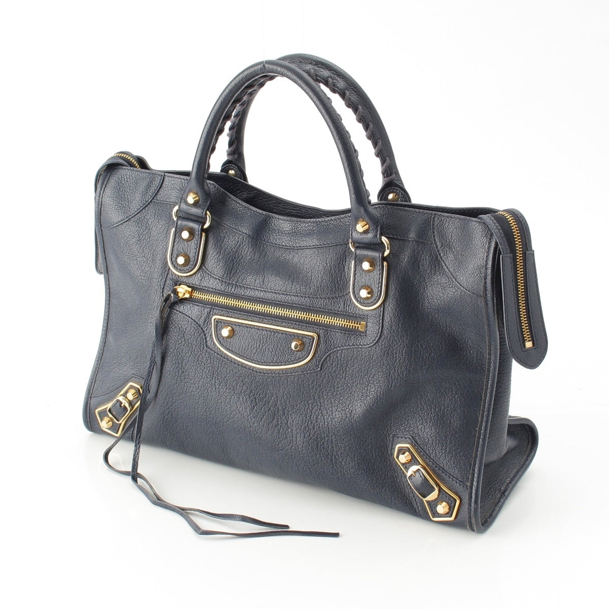 BALENCIAGA The city leather 2WAY Shoulder Handbag 115748 blue