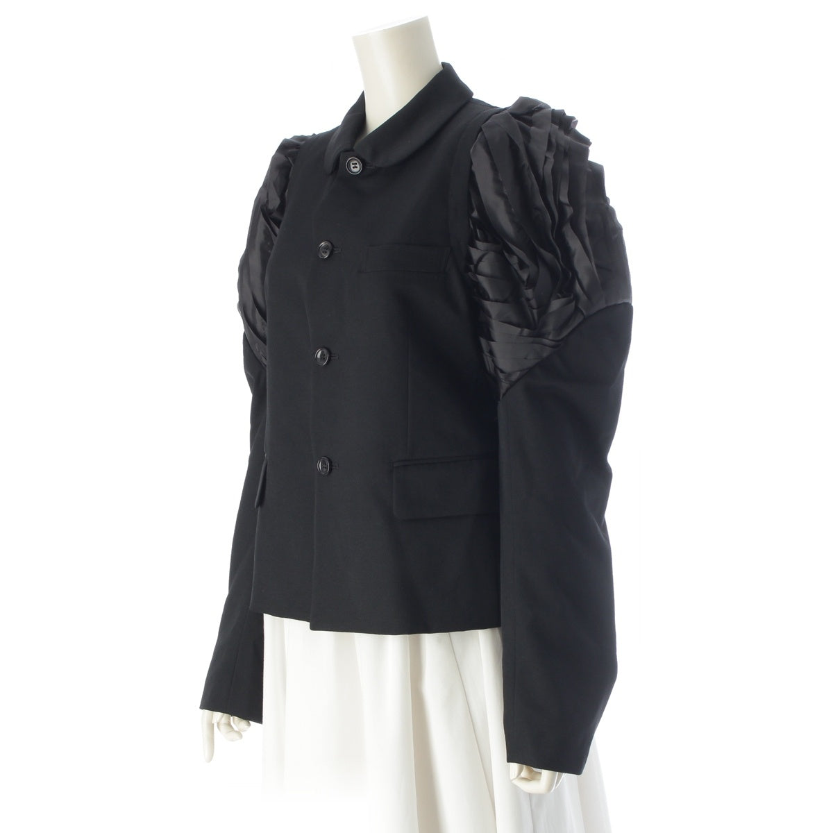 COMME des GARCONS COMME des GARCONS Frilled panel tailored jacket RP-J002 black S
