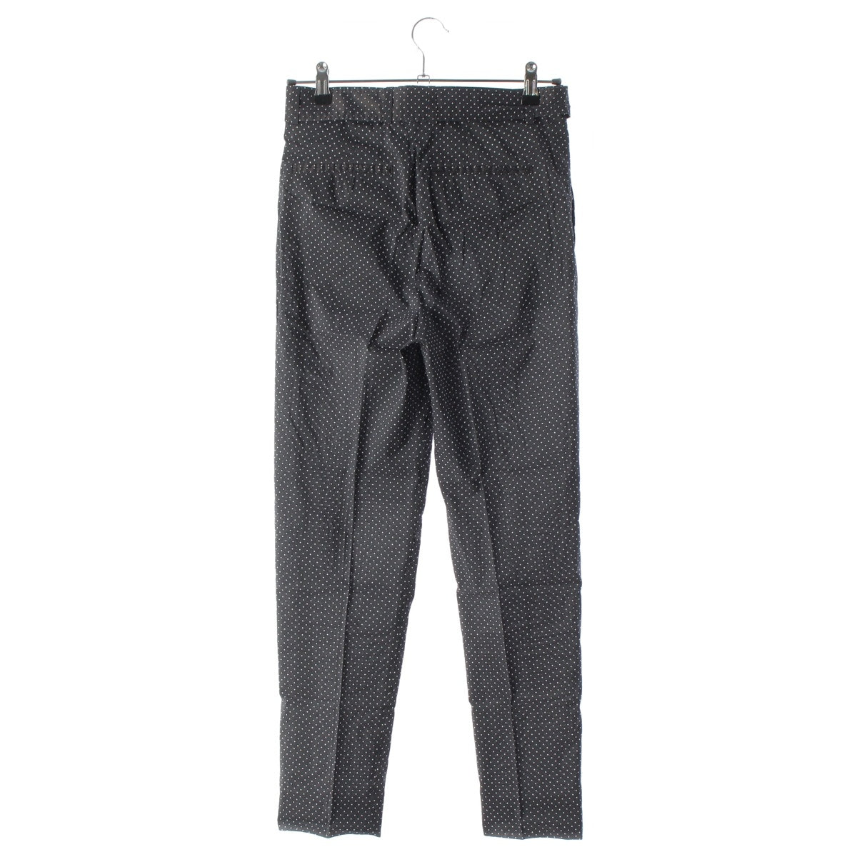 CELINE Dot Pattern, Sheer, Center Press Pants Belted bottoms 2 1L09/5169 black 34