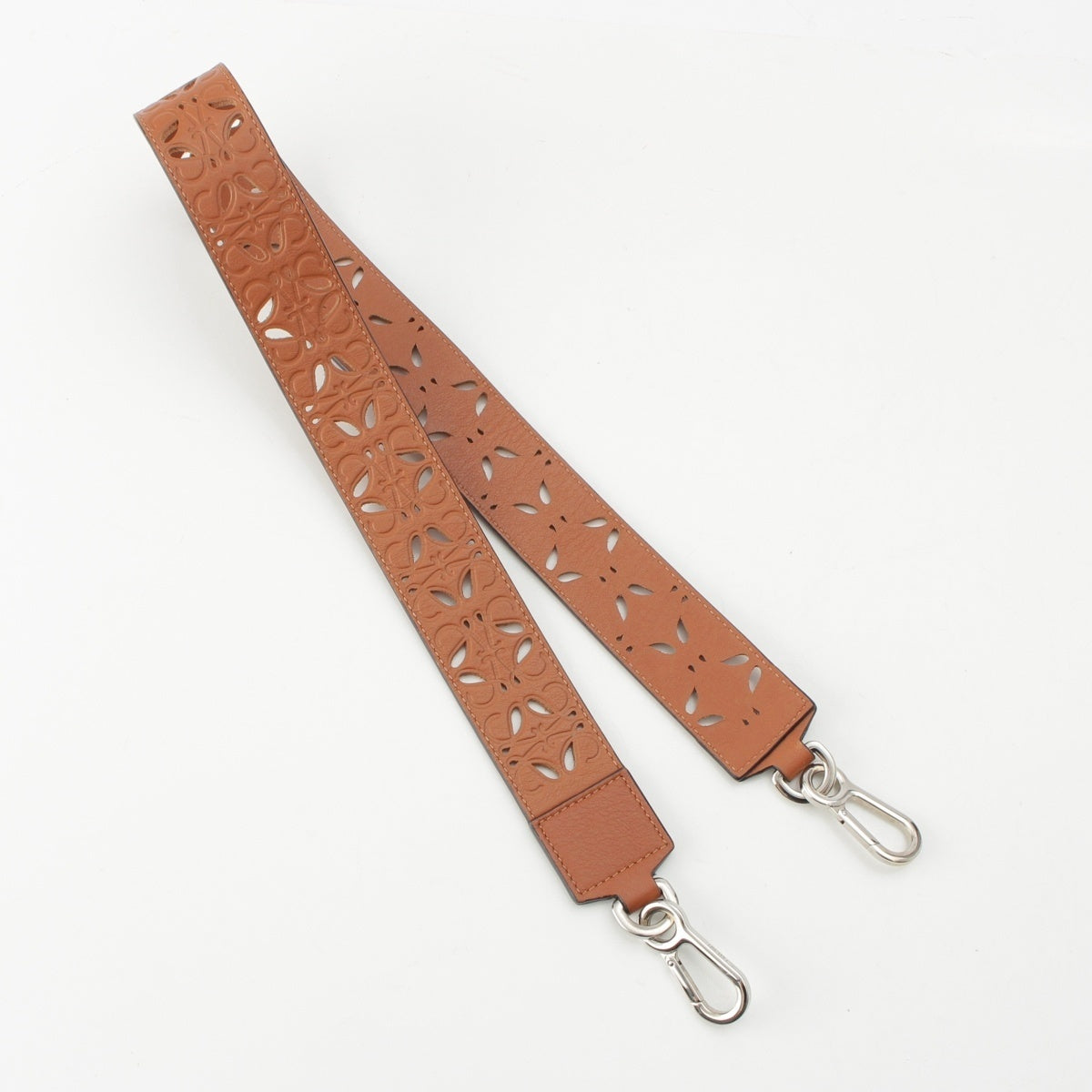 LOEWE leather Anagram logo Shoulder strap tan brown