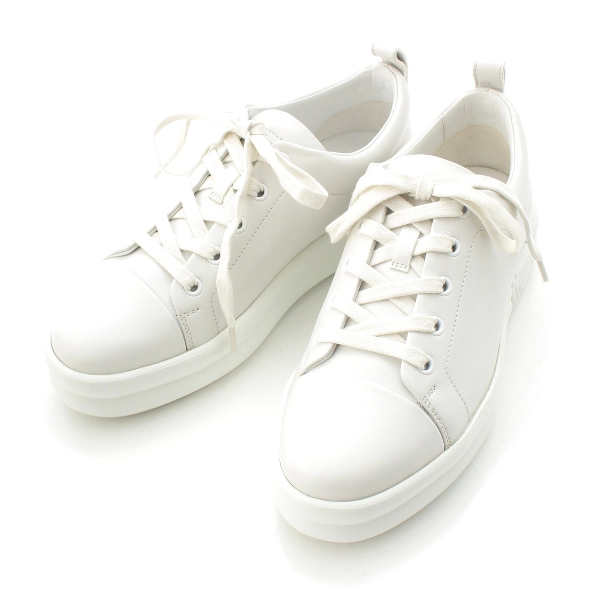 HERMES Happy leather sneakers shoes white 37