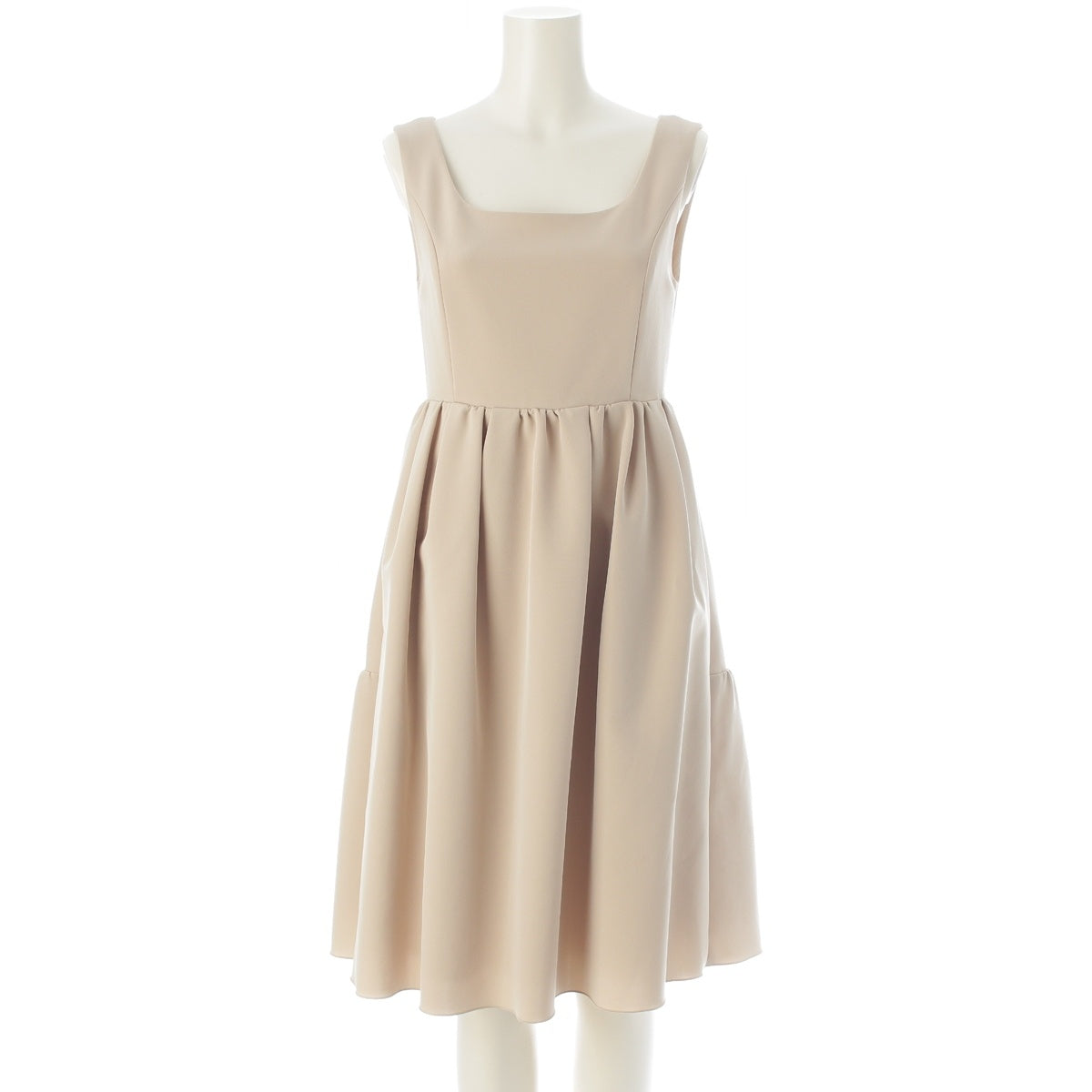 FOXEY NEW YORK Modern Empire Triacetate No sleeve one piece 38330 beige 38