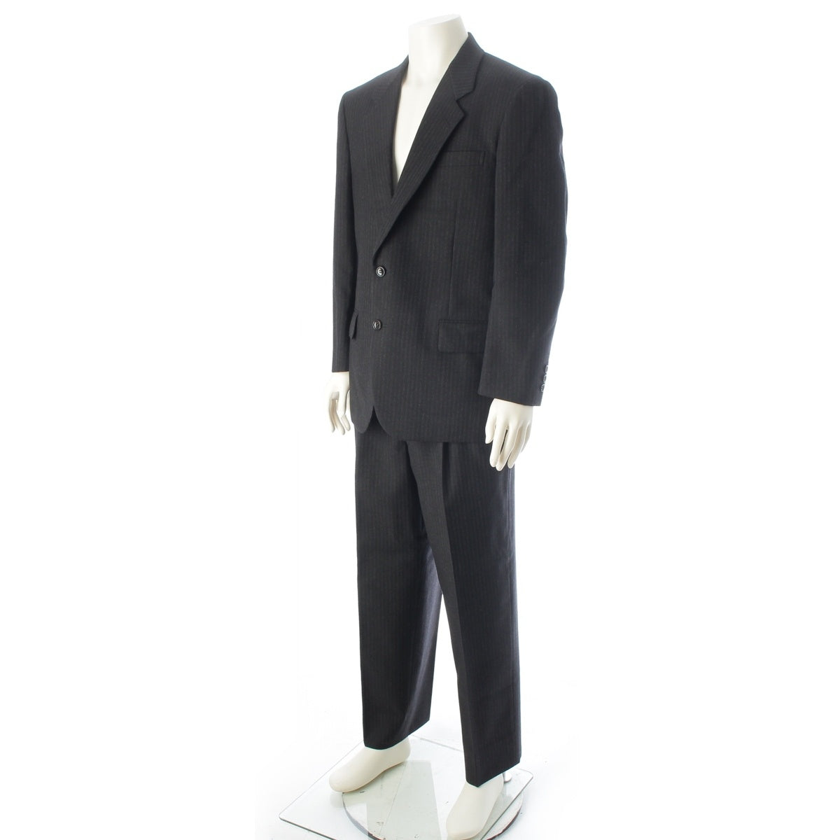 COMME des GARCONS Omdu Wool mohair stripe suit DJ-94014M Gray black M/L