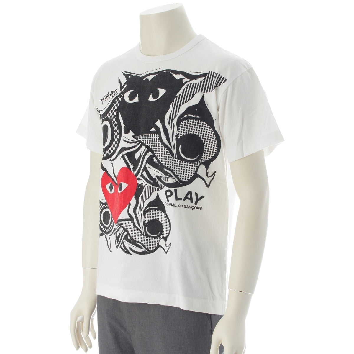 PLAY COMME des GARCONS Taro Okamoto Artist Collaboration Short sleeve T-shirt Cut Top white L