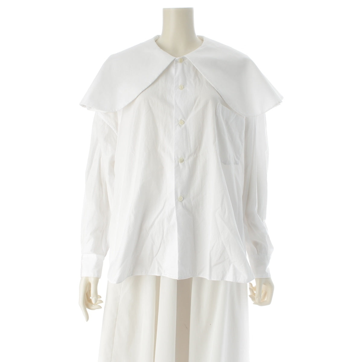 COMME des GARCONS Girl cotton Big Color Design blouse tops NL-B002 white XS