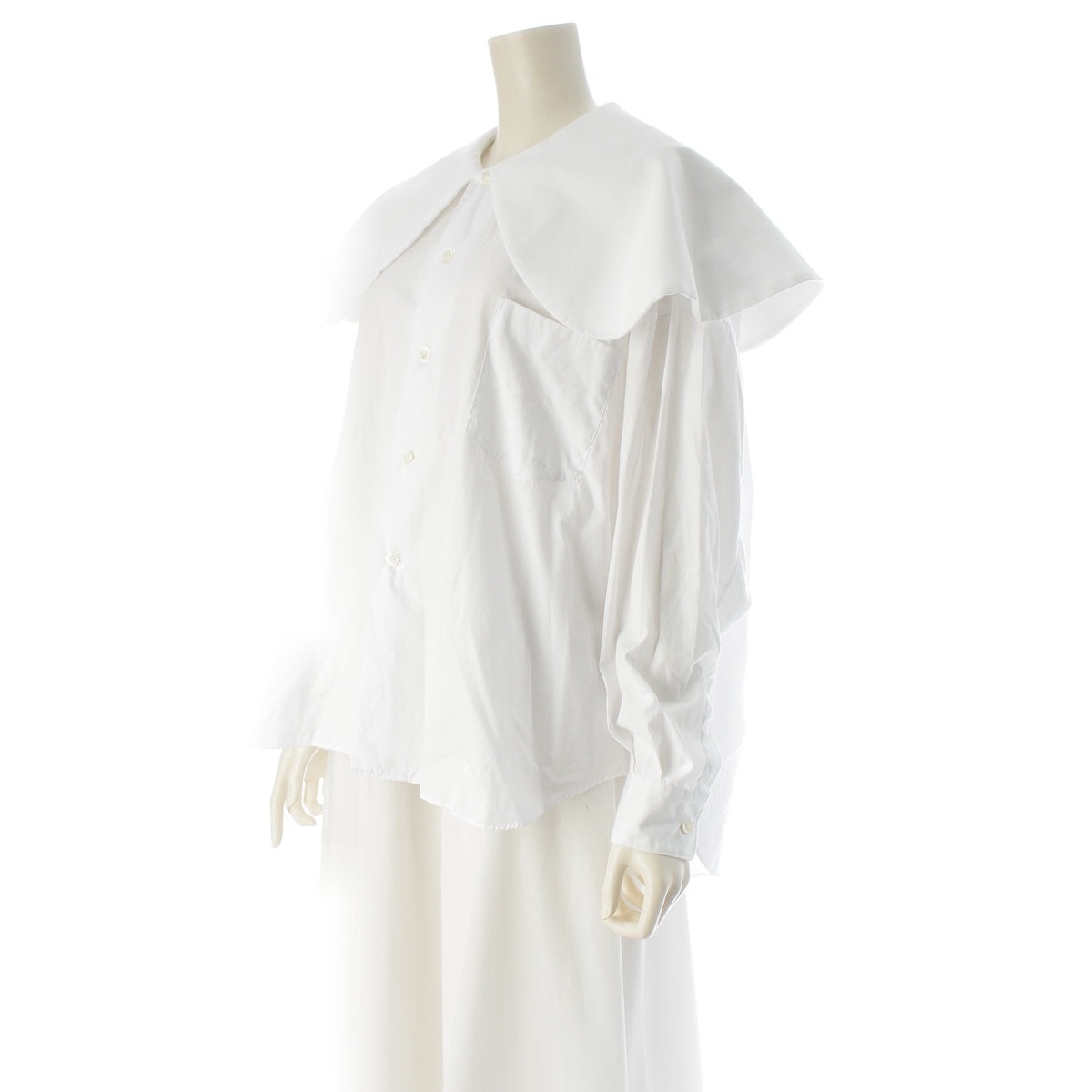 COMME des GARCONS Girl cotton Big Color Design blouse tops NL-B002 white XS