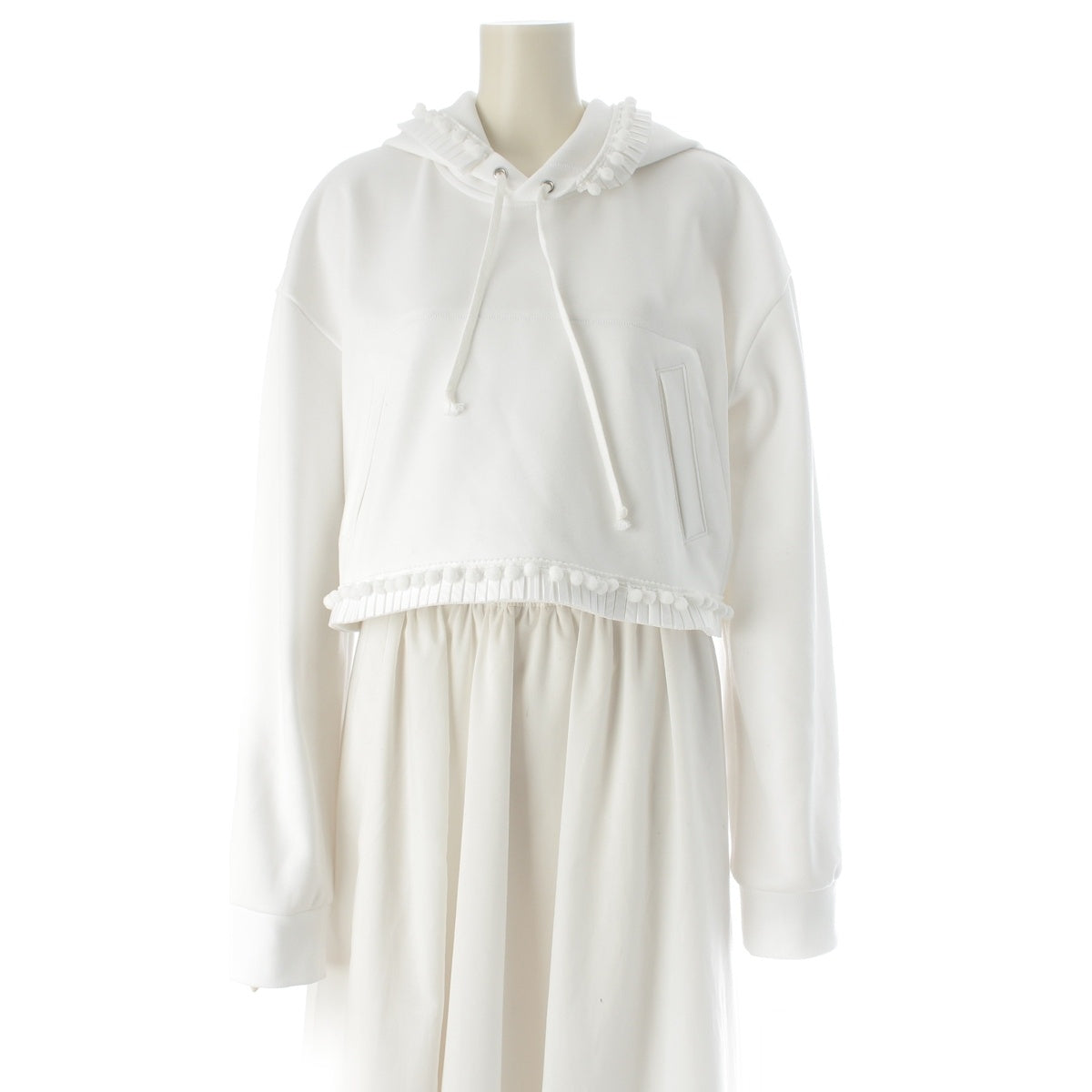 COMME des GARCONS Girl Frill Pom-Pom Design Pullover Parker tops NP-T001 white S