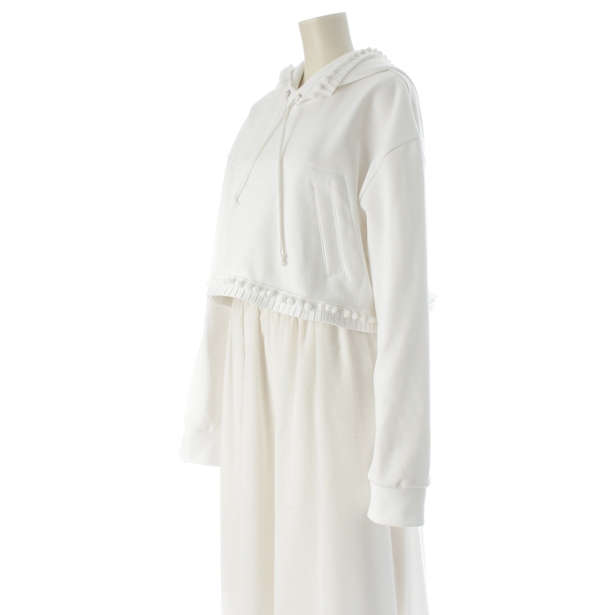 COMME des GARCONS Girl Frill Pom-Pom Design Pullover Parker tops NP-T001 white S