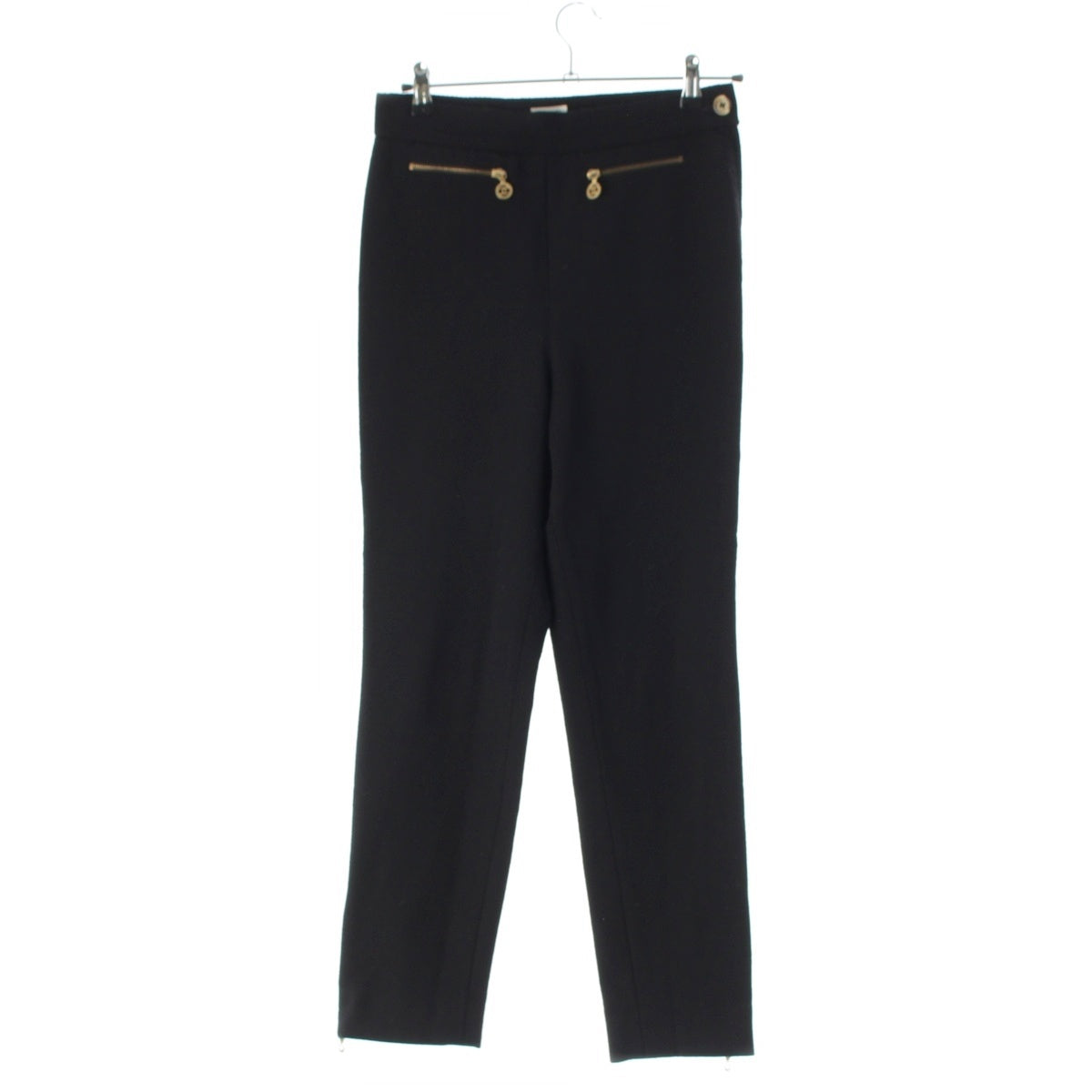 CHANEL wool COCO Mark Pants Bottoms black 40