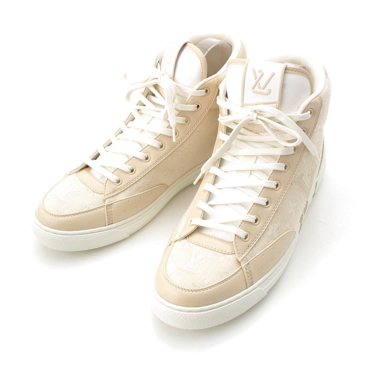 LOUIS VUITTON Monogram Charlie Line High-Tops sneakers beige 9 2/1