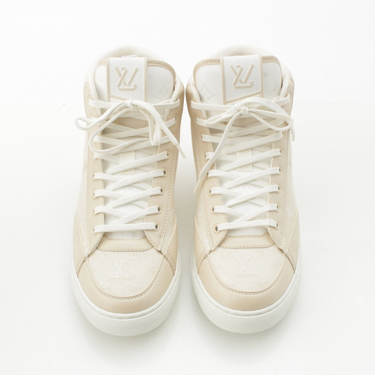 LOUIS VUITTON Monogram Charlie Line High-Tops sneakers beige 9 2/1