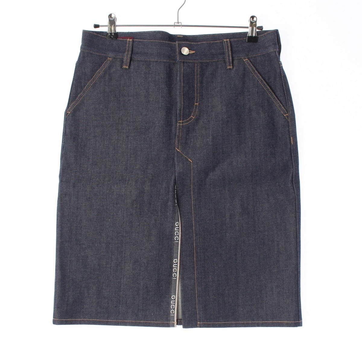 GUCCI Denim slit skirt Bottoms 812719 Indigo 40