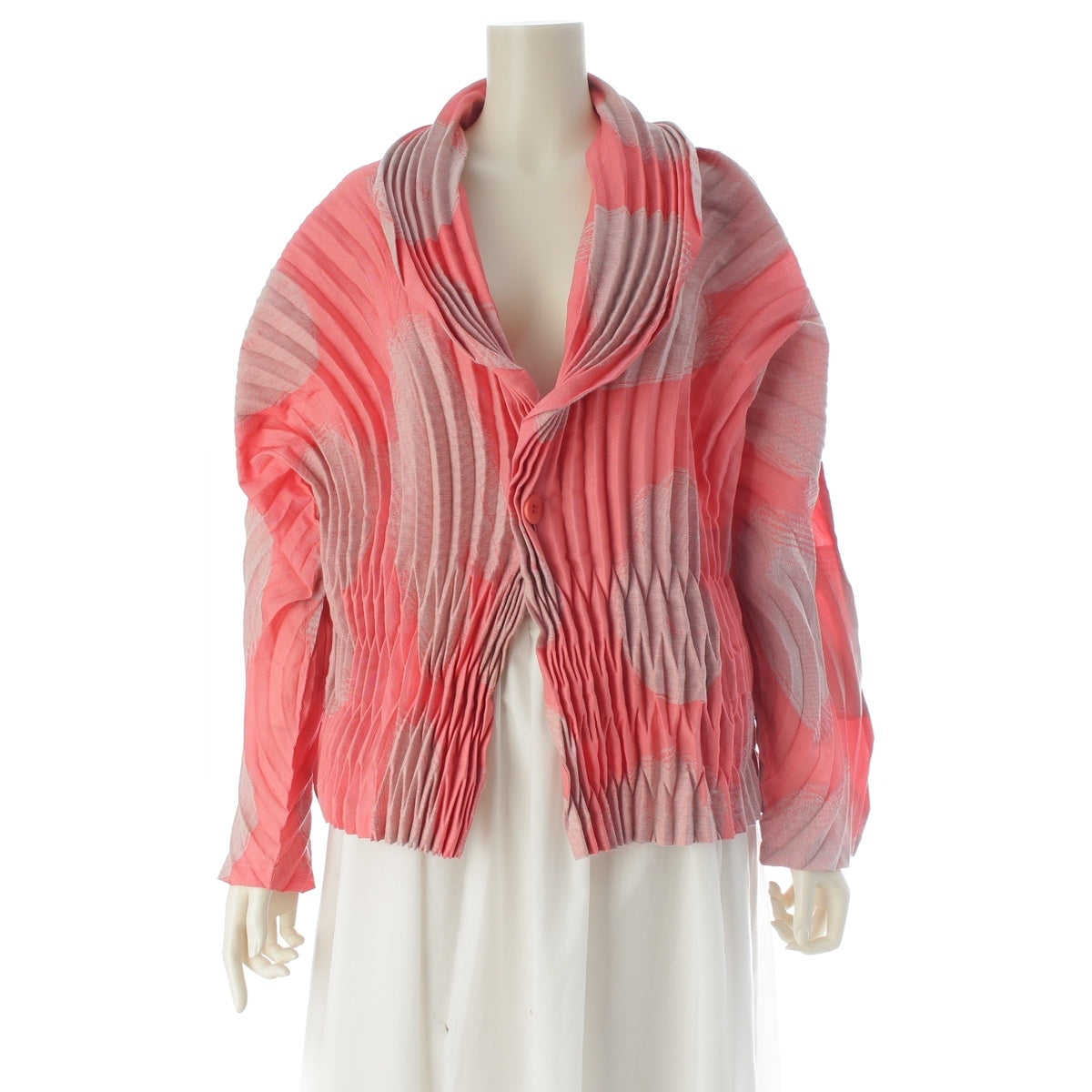 ISSEY MIYAKE Origami Pleated Design Jacket blouse IM23FD130 pink 2