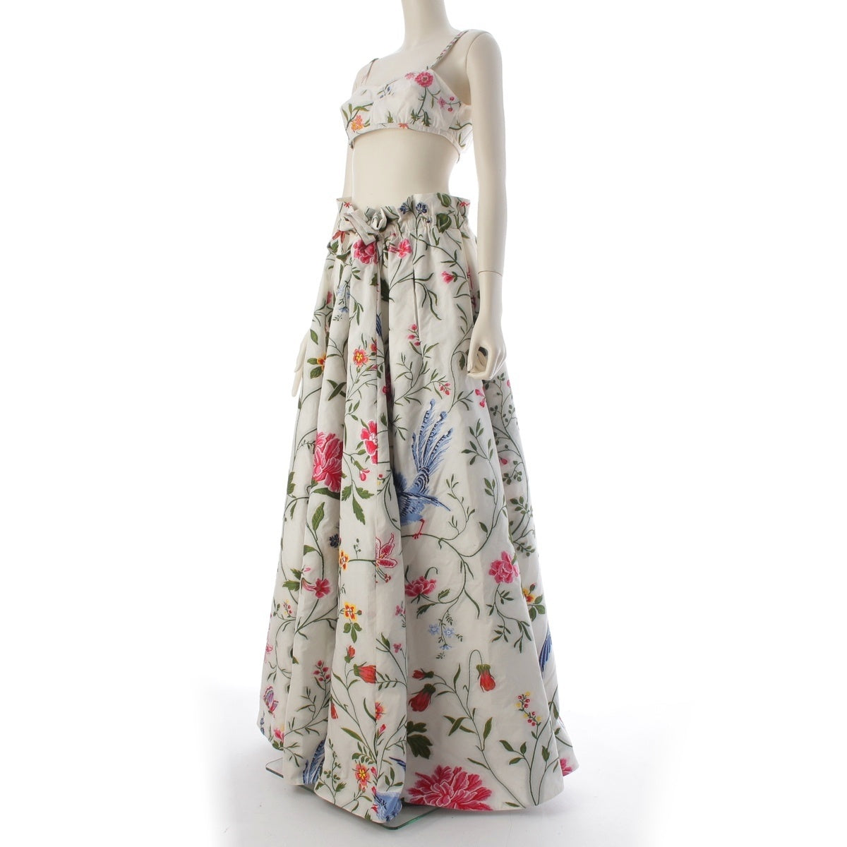 Dior Runway wear: Tassinari et Châtel by Lelièvre Paris Floral Bird of Paradise Dress and Bra Top Skirt setup white 34