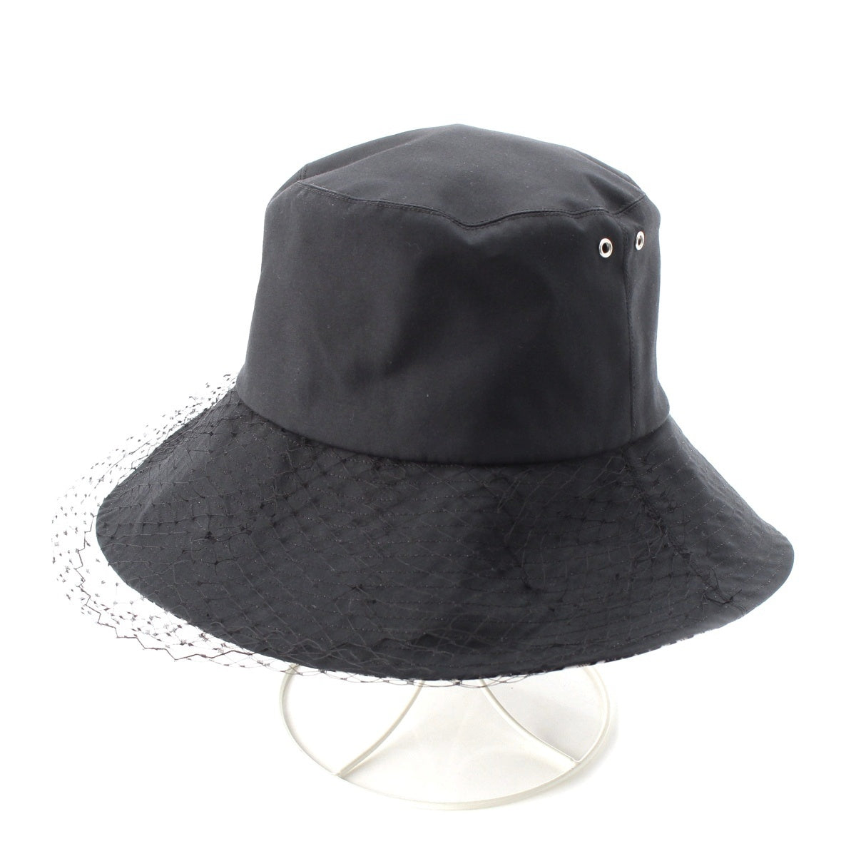 Christian Dior TEDDY-D Oblique tulle hat hat 95TDD924G130 black 57
