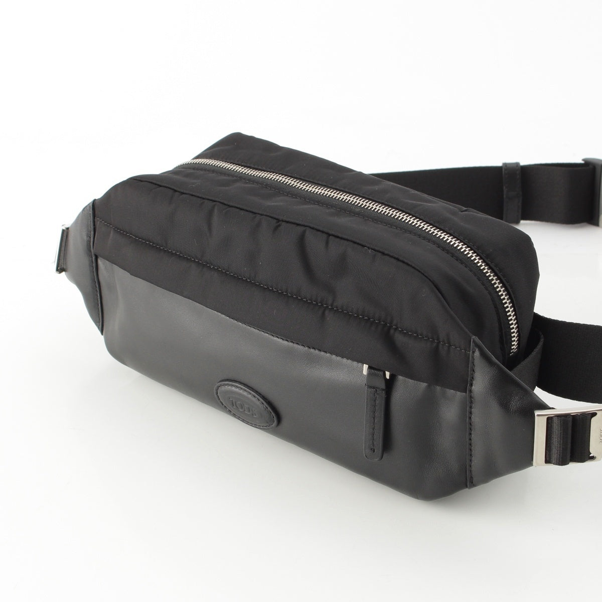 TOD’S Fabric & Leather TRK SLING Belt Mini Waist bag XBMTRKX0100SPFB999 black