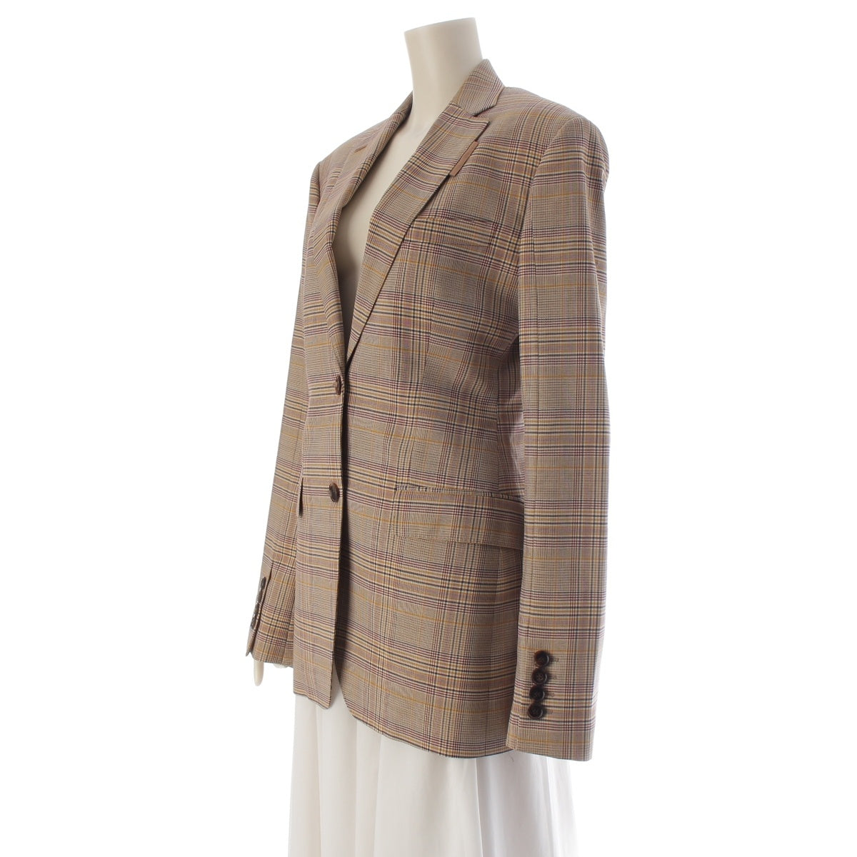 Burberry London wool Tisci period check pattern tailored jacket 4566101 beige 38