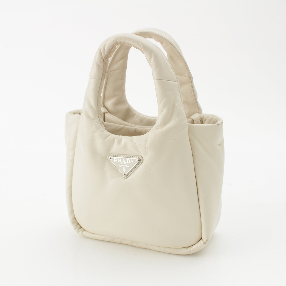PRADA Nappa leather 2WAY Handbag 1BA359 white