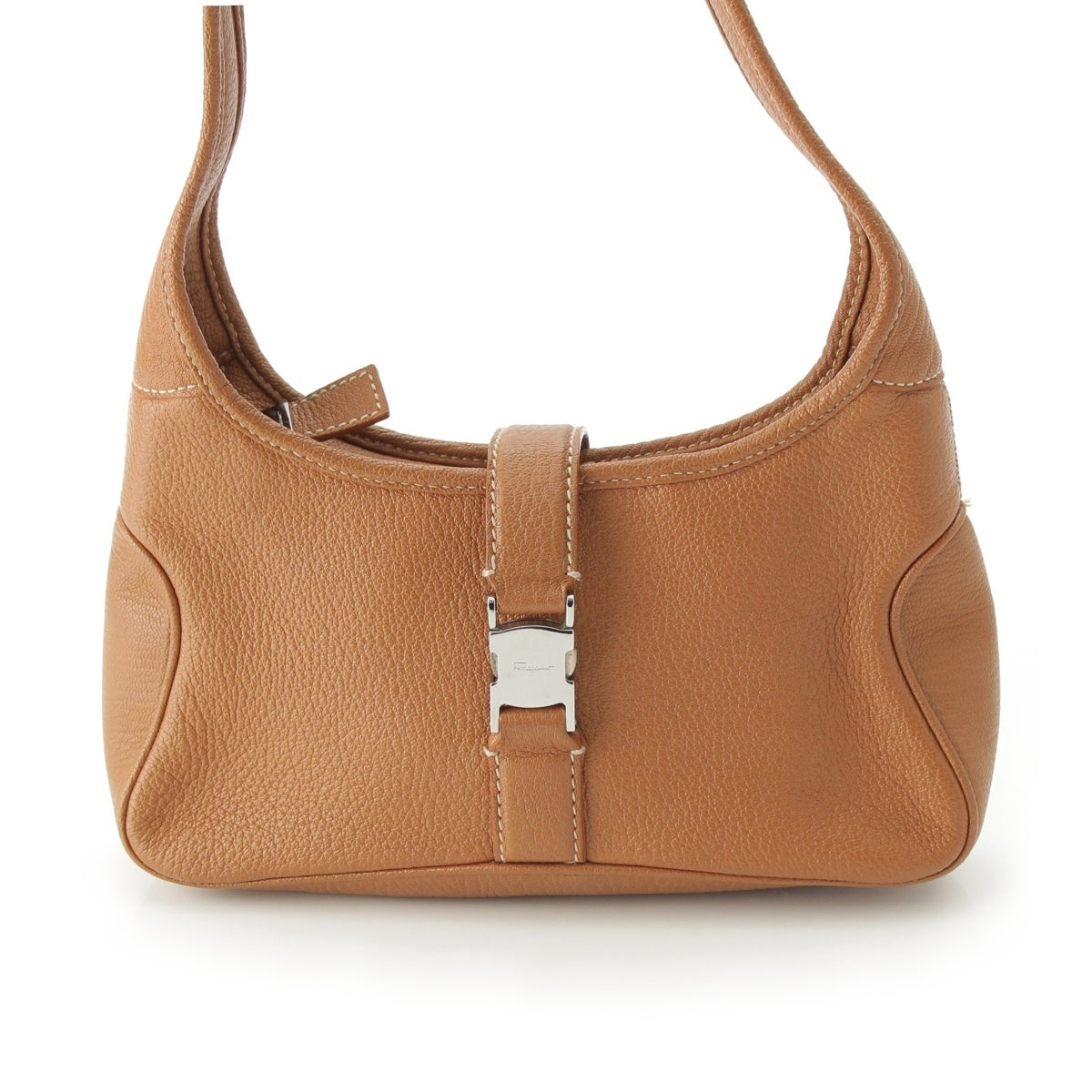 Salvatore Ferragamo Vintage Belt One Shoulder Bag Brown
