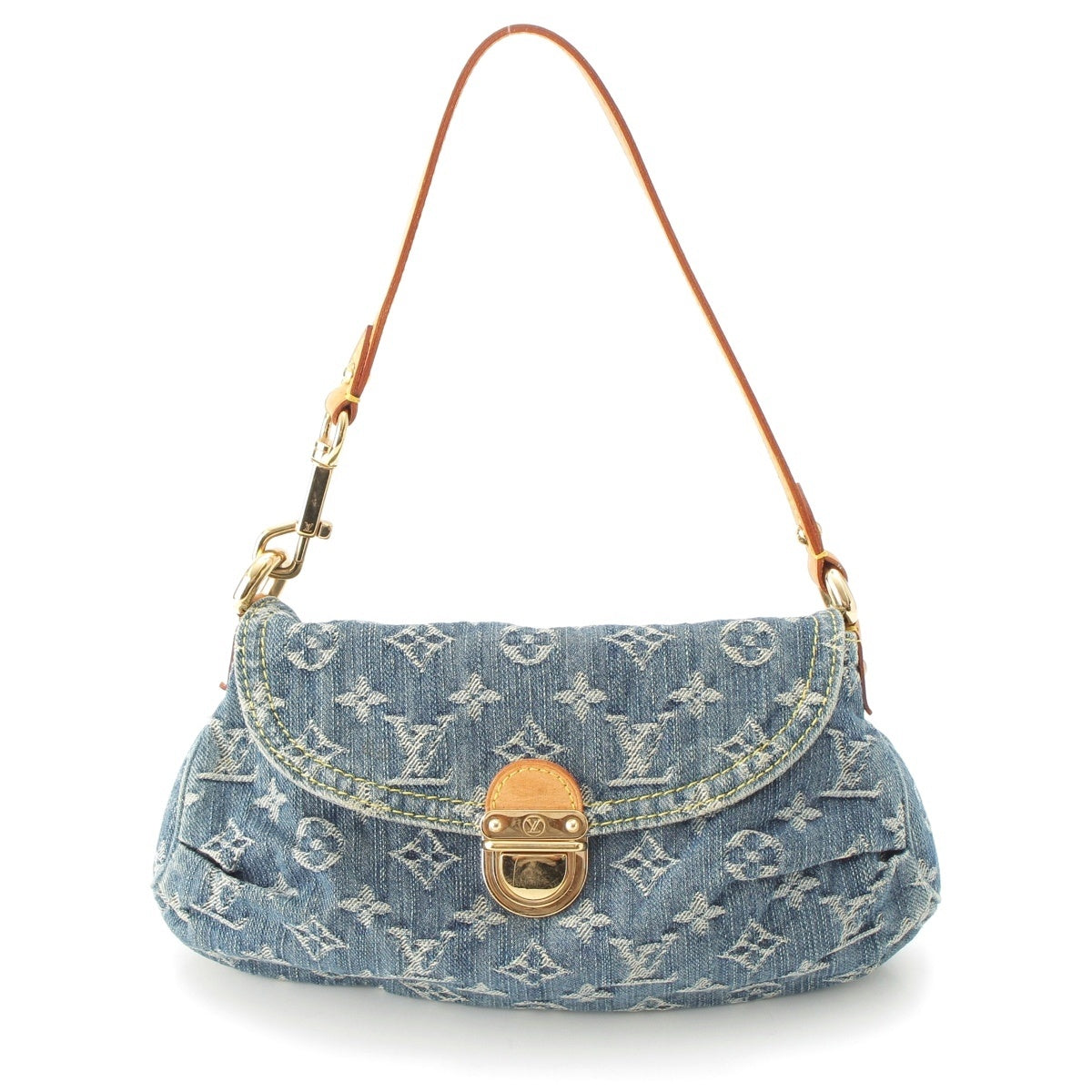 LOUIS VUITTON Monogram denim Mini Pretty One Shoulder Bag M95050 Indigo blue