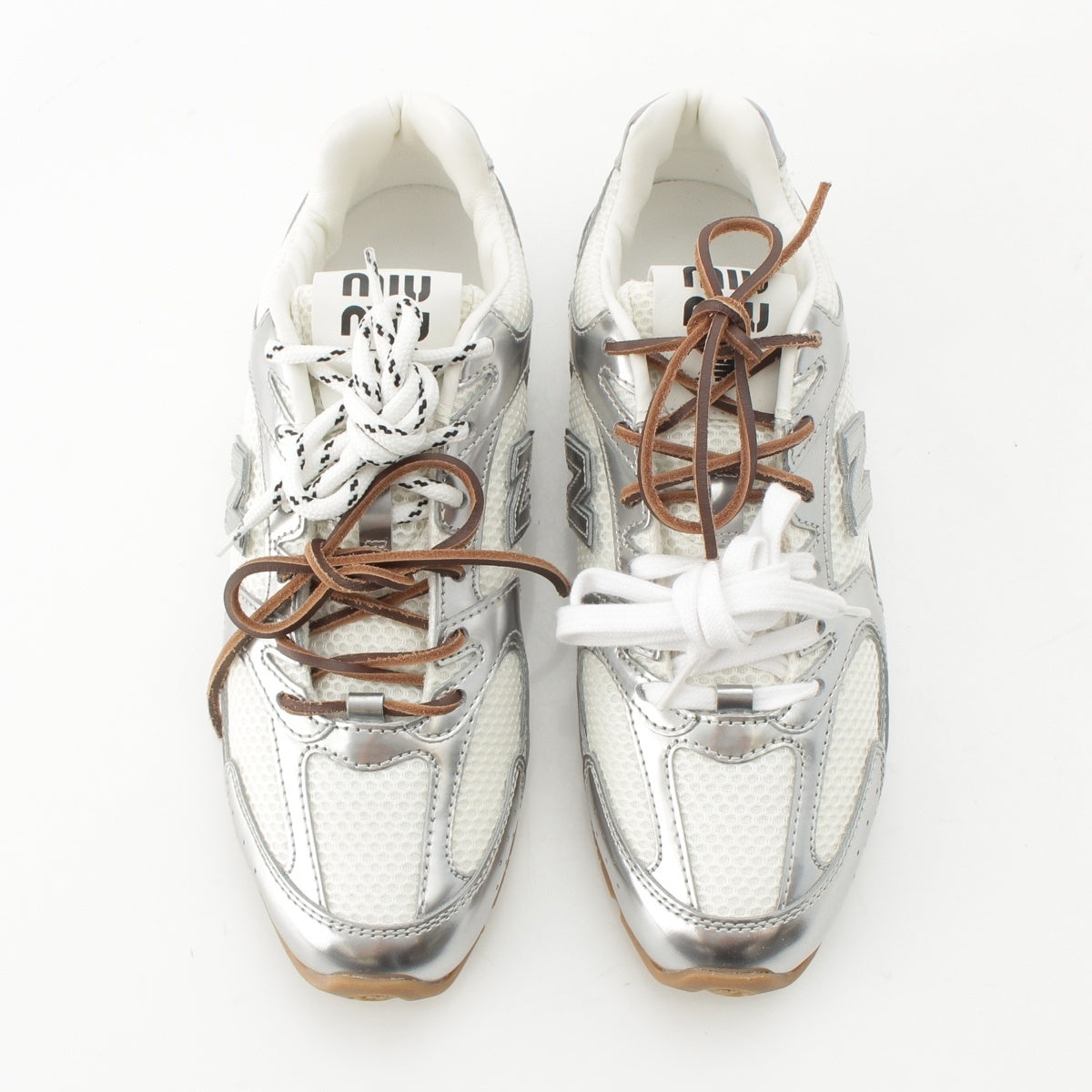 MIUMIU New balance Low top sneakers shoes 530SL White Silver 38 1/2