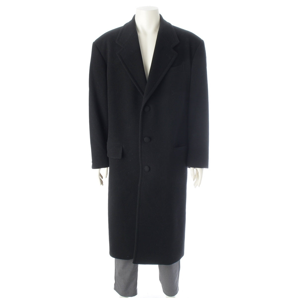 JEAN-PAUL GAULTIER HOMME wool Long sleeves with all-over print lining coat C-TK500 black 48