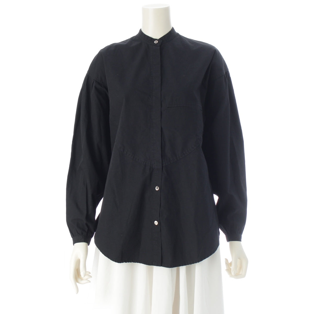 Y's cotton vintage Long sleeve shirt black