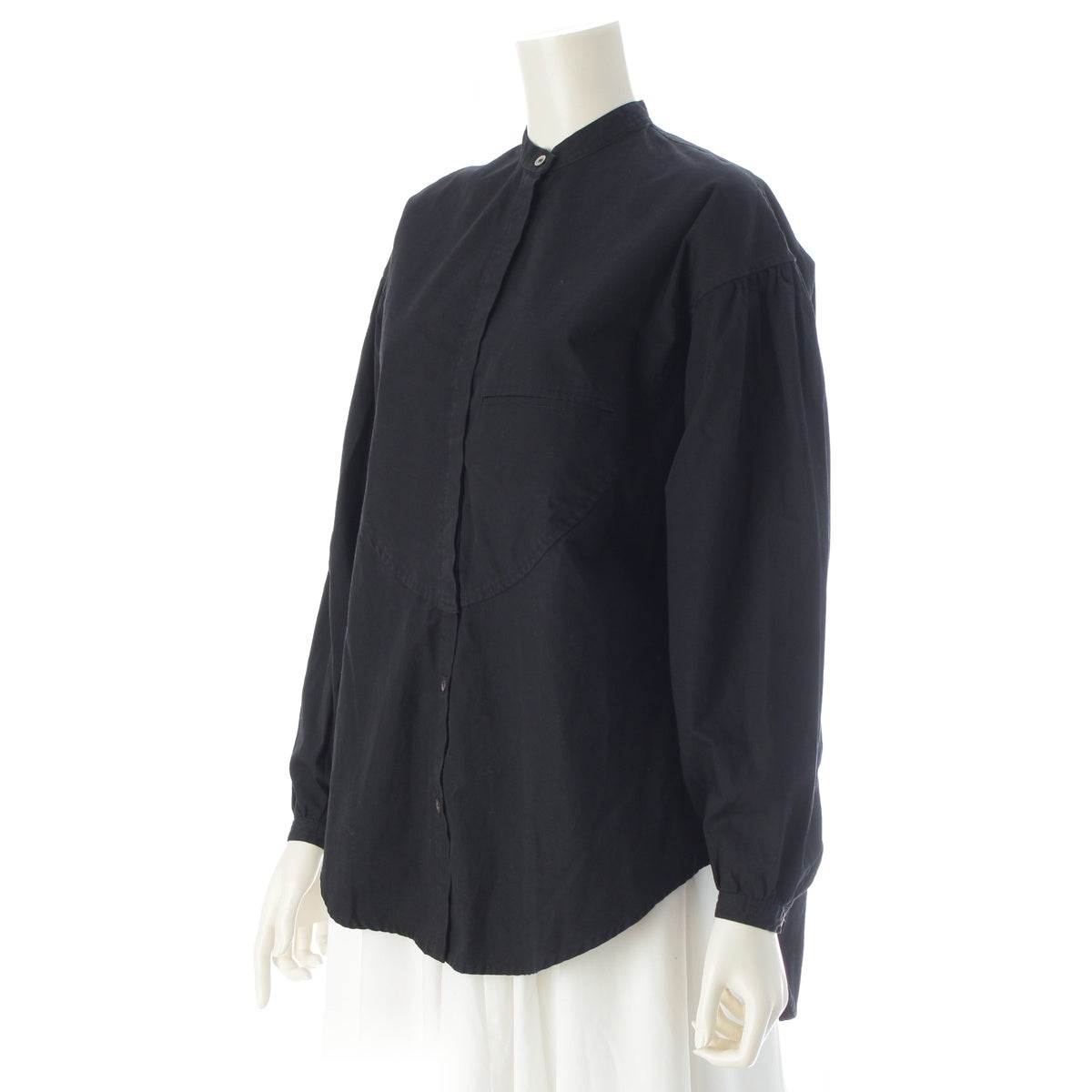 Y's cotton vintage Long sleeve shirt black