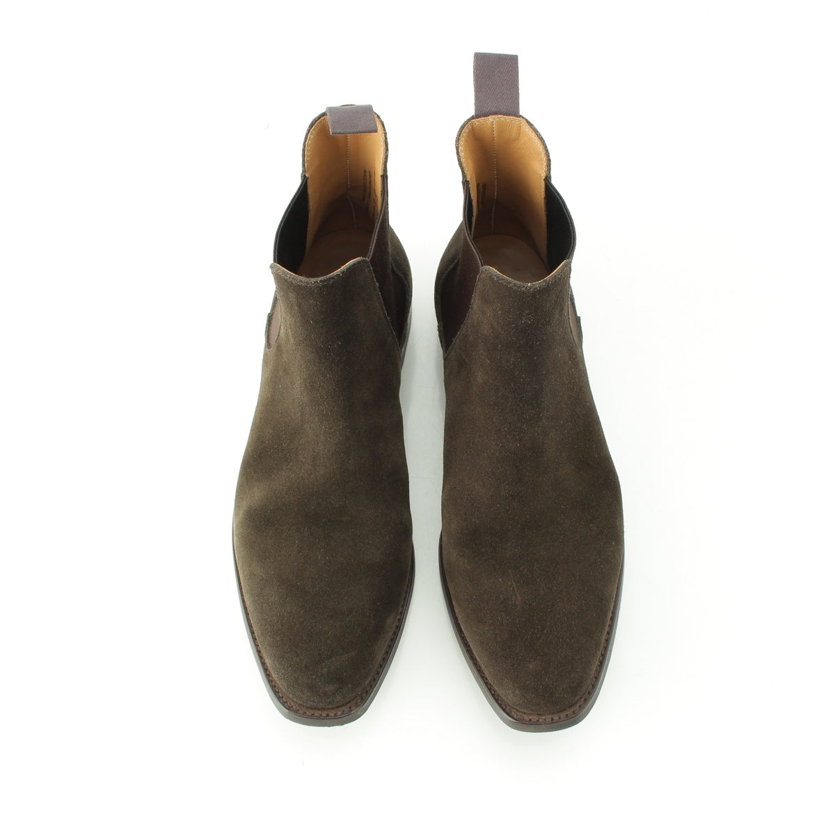 CROCKETT&JONES Bunny's New York Custom-made CHELSEA 9 suede Side gore Chelsea boots green 8E