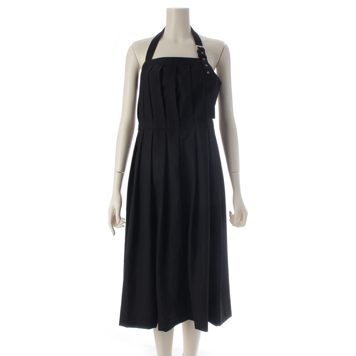 Noir Kei Ninomiya Adjustable belt, Pleated, Layered design one piece 3A-O008 black S
