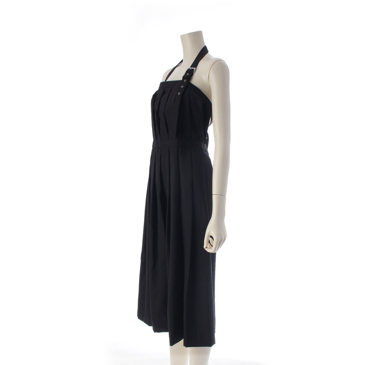 Noir Kei Ninomiya Adjustable belt, Pleated, Layered design one piece 3A-O008 black S