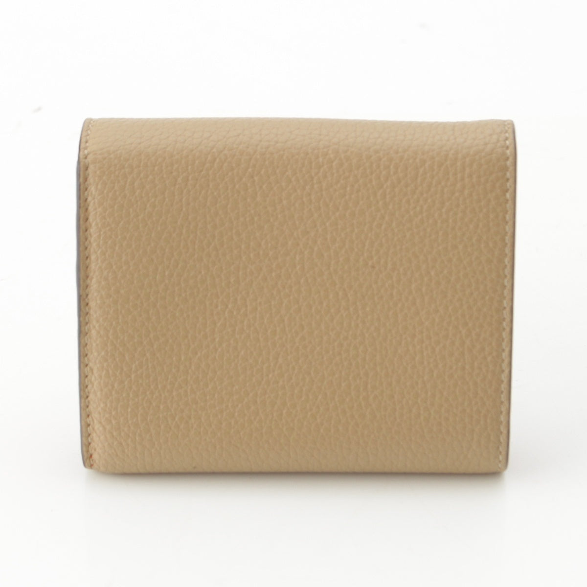 CELINE Small trifold wallet leather compact Bifold Wallet beige