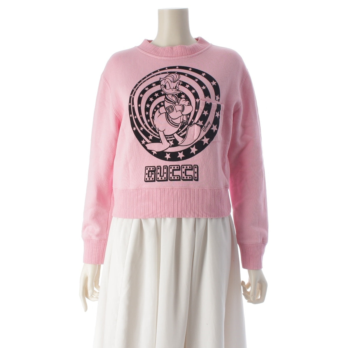 GUCCI Disney cotton donald sweat tops 652684 pink XS