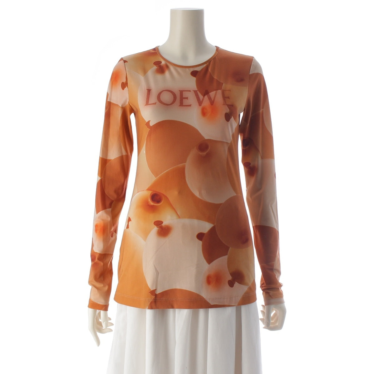 LOEWE polyamide Logo Power Net Jersey Balloon tops S540Y07XBJ Brown 38
