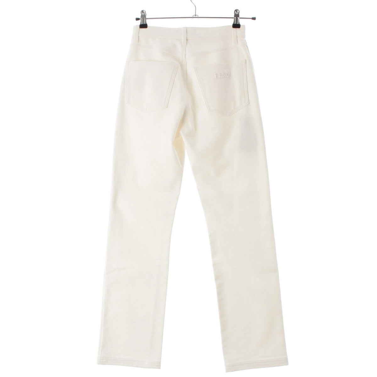 FENDI cotton logo Denim pants Bottoms 12CPF 21 4703 white 38