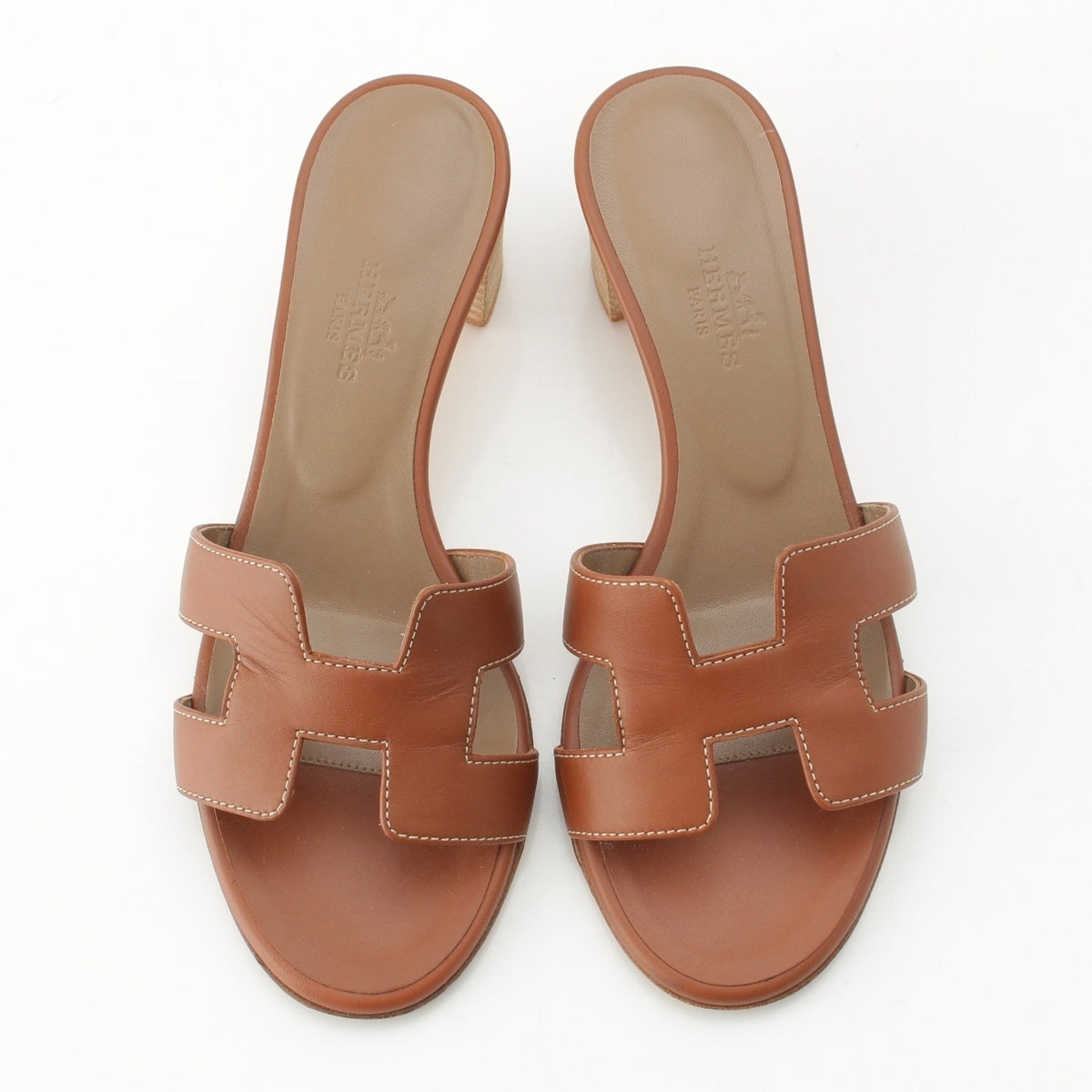 HERMES Oasis H motif Sandals gold 35.5