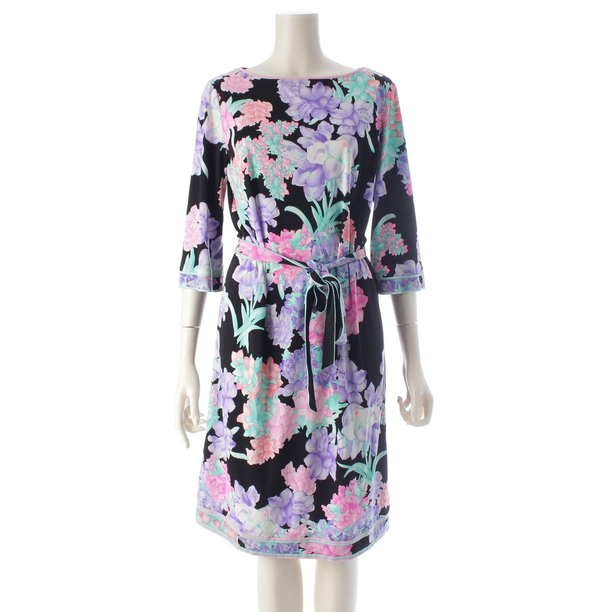 LEONARD In recent years, can-can material one piece dress 0150243 black 40