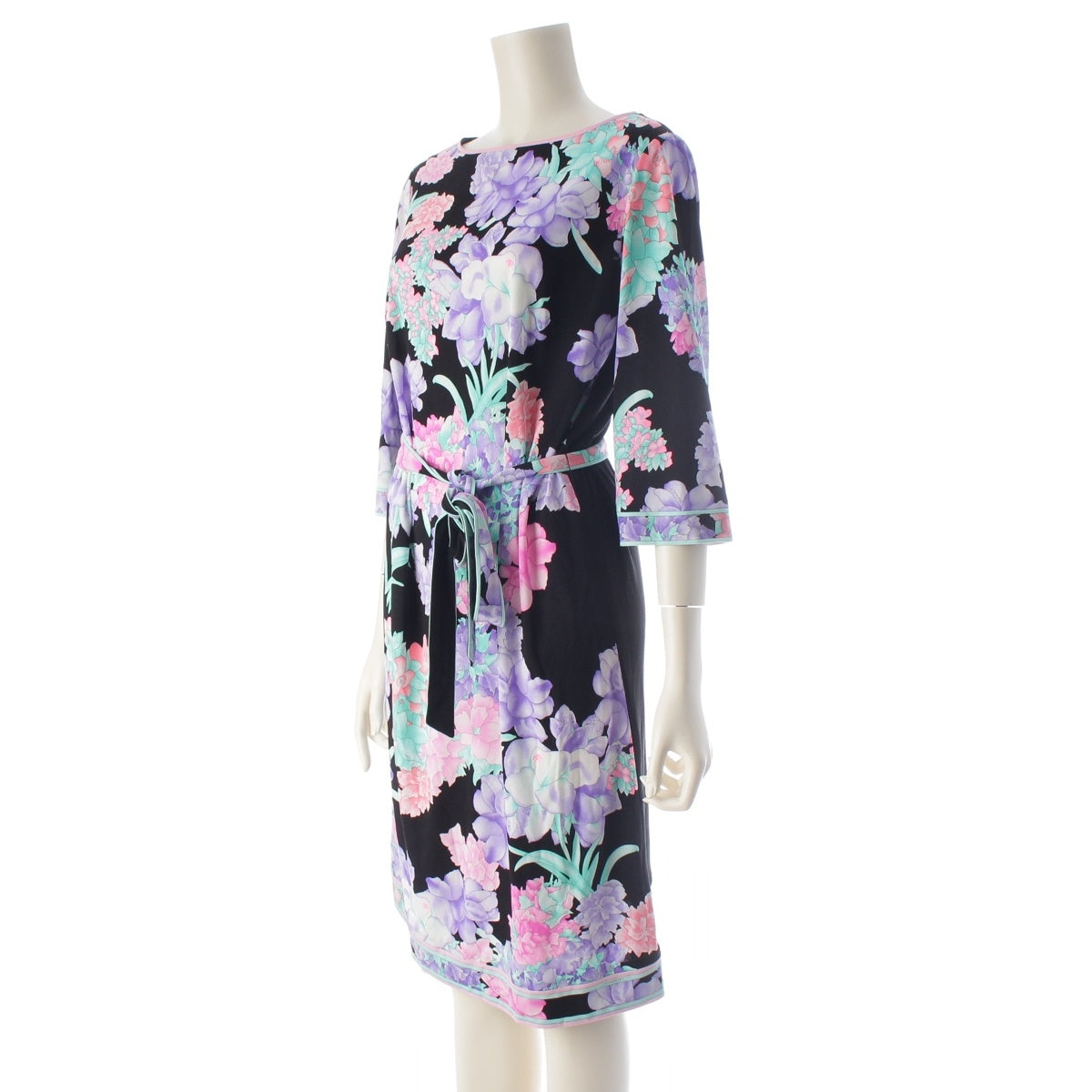 LEONARD In recent years, can-can material one piece dress 0150243 black 40