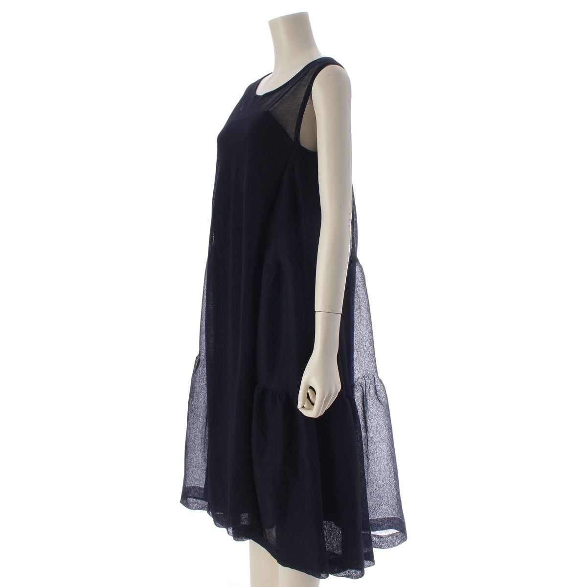 FOXEY Airy Knit Cotton polyester Tiered with inner camisole knit 45164 Midnight blue 42