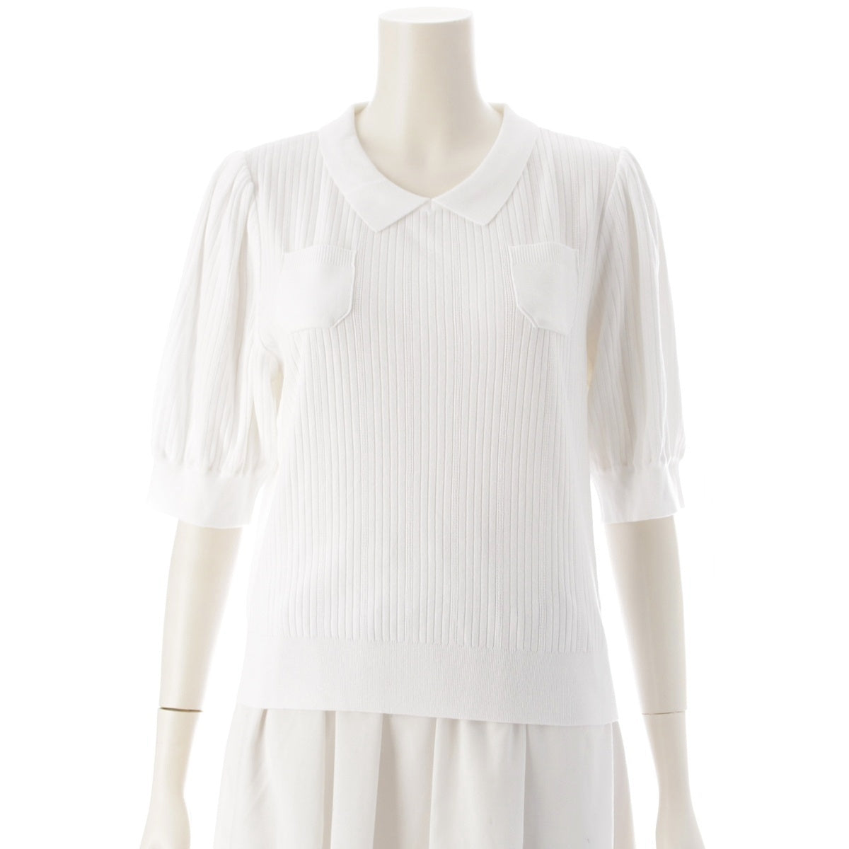 FOXEY Seine Rayon Polo knit 45339 white 42
