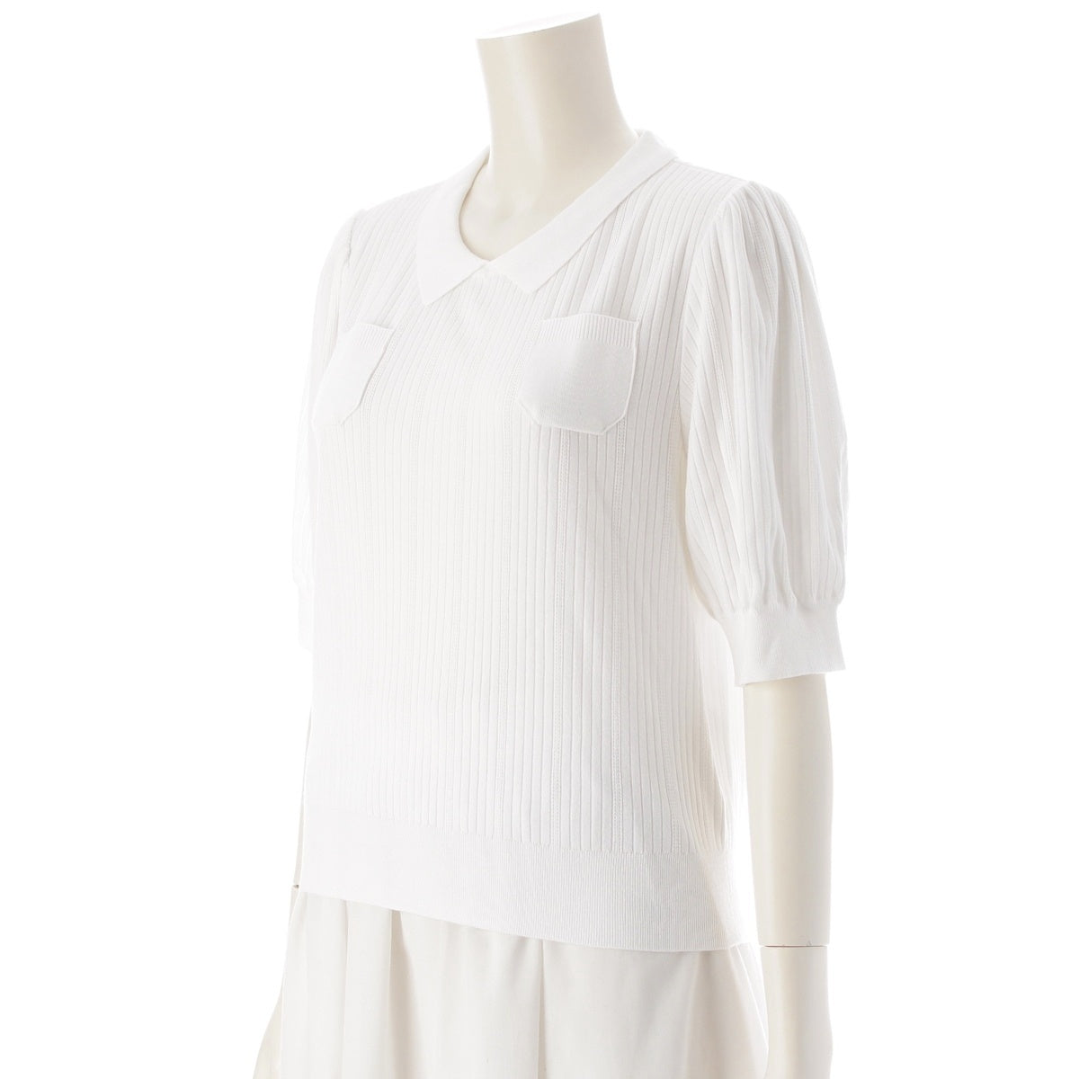 FOXEY Seine Rayon Polo knit 45339 white 42
