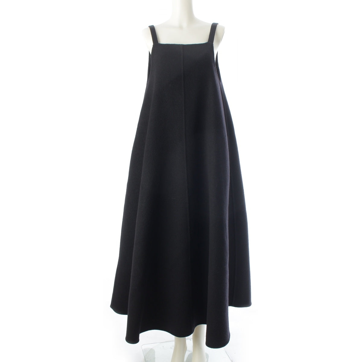 JIL SANDER+ Wool rayon lining Ribbon design one piece dress J40CT0180 black 32