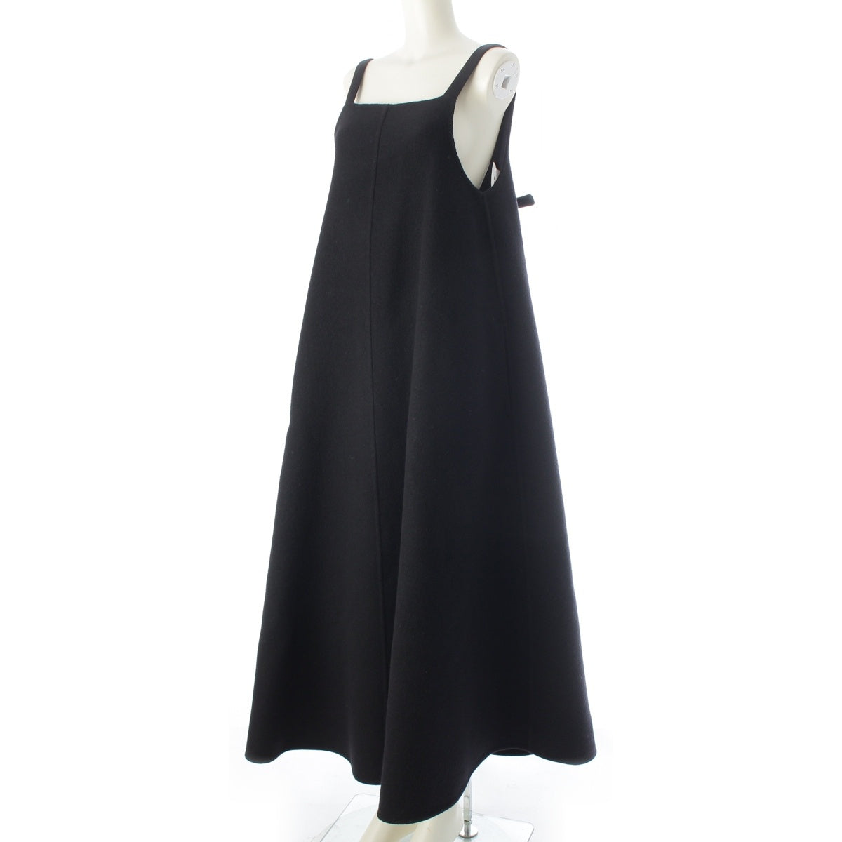 JIL SANDER+ Wool rayon lining Ribbon design one piece dress J40CT0180 black 32