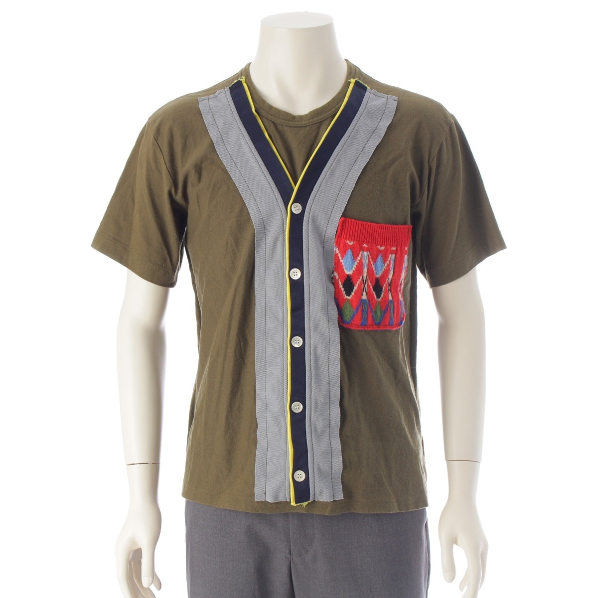 COMME des GARCONS HOMME PLUS Cotton wool docking Cut Shorts PE-T009 khaki M