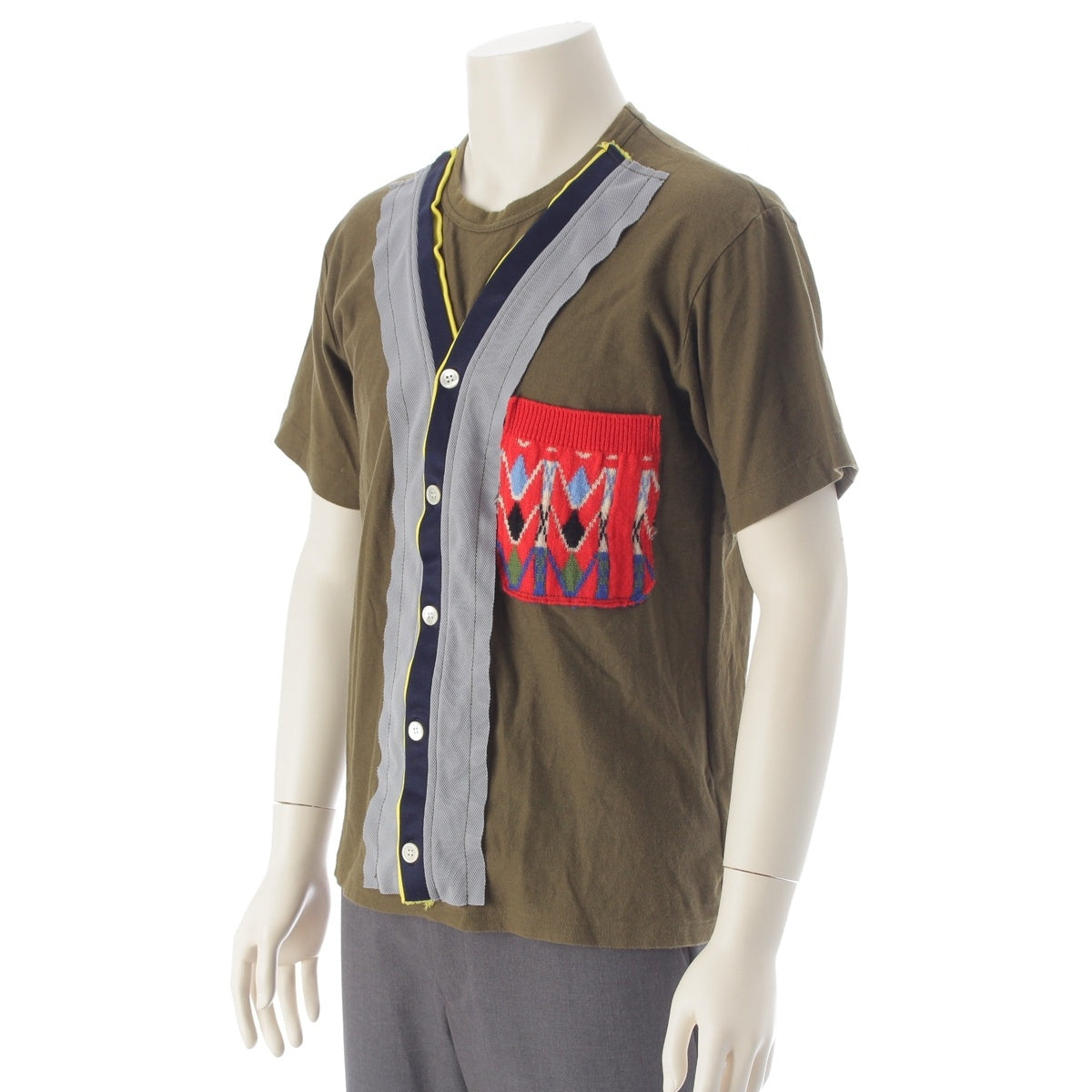 COMME des GARCONS HOMME PLUS Cotton wool docking Cut Shorts PE-T009 khaki M