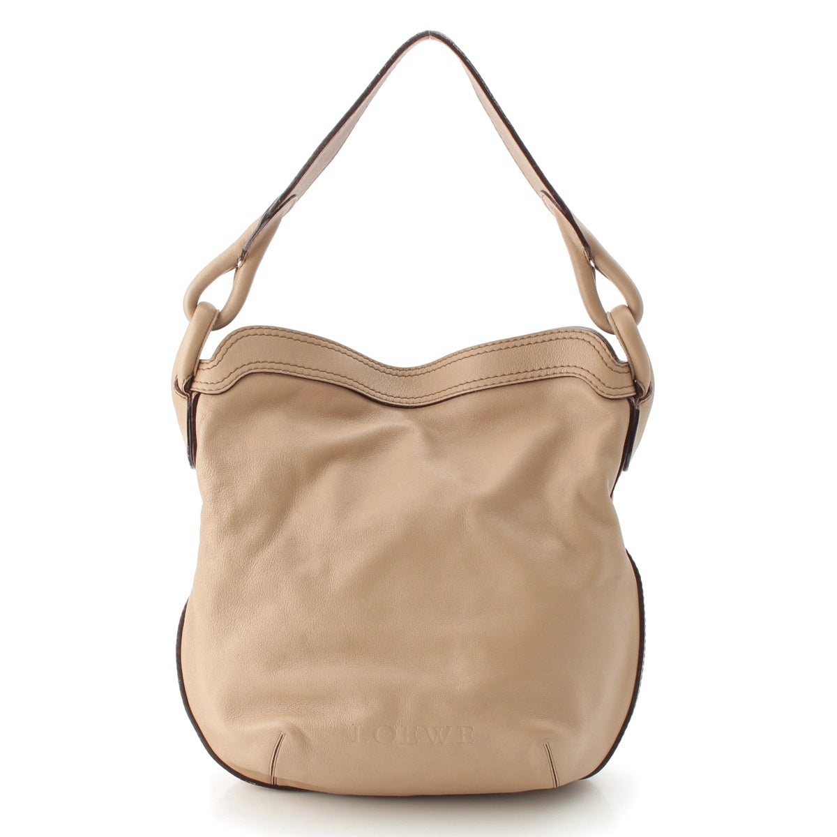 LOEWE Switch Small Runner leather Logo one Shoulder Bag beige