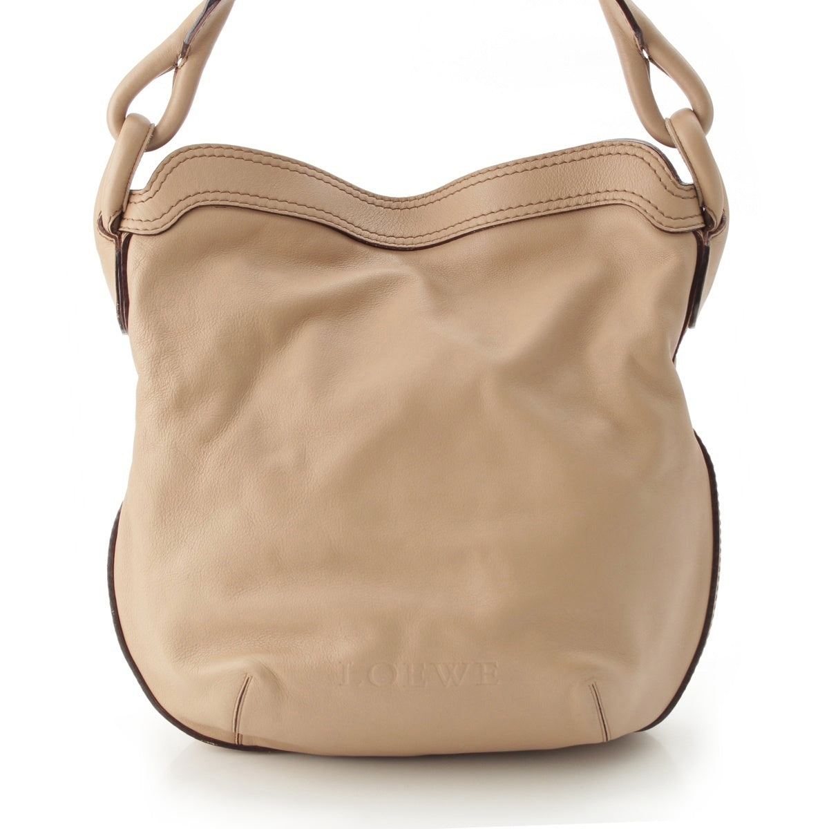 LOEWE Switch Small Runner leather Logo one Shoulder Bag beige